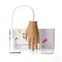 Mano de Silicona para Práctica Profesional de Uñas, Flexible y Móvil, con Puntas de Uñas Reemplazables, Mano de Maniquí para Arte de Uñas