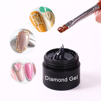 Colle adhésive transparente pour strass et diamants pour nail art, DIY, accessoires pour ongles, application facile