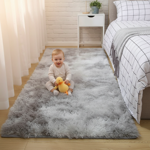 <span class=keywords><strong>Tappeto</strong></span> in poliestere <span class=keywords><strong>grigio</strong></span> con motivo a puzzle, a pelo lungo, spesso, adatto agli animali domestici, antiscivolo, in peluche, per soggiorno, camera da letto, decorazione per la casa, 4m - Product Image 2