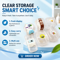 Boîte d'emballage en plastique transparent pour mousse au chocolat, dessert, pudding, vente en gros d'usine, avec couvercle