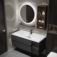USA Livraison gratuite personnalisé Design Simple support mural avec évier mural suspendu lavabo pour salle de bain