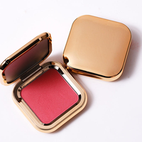 Palette de fard à joues compacte professionnelle, minérale, waterproof, végane, dorée, carrée, rose, personnalisable avec logo privé pour maquillage