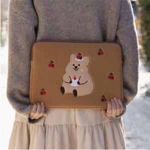 Custom 13 inch Thick Mac Tablet Case Cute Bear Girl 11inch iPad Air Sleeve Liner Bag Laptop Storage Pouch for iPad