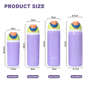 Công suất lớn dual-uống cup 304 thép không gỉ thể thao nước Tumbler nảy rơm di động ngoài trời chân không phích cup - Product Image 2