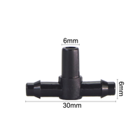 4 7mm Barbed Tee Micro Tube Branch Connector Balkon Tuin Druppelfitting Fruit Groente Planten Waterleiding Tee Accessoire