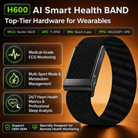 Bracelet Connecté Sans Écran avec Capteur ECG HRV, Suivi de Santé, Moniteur Sportif Quotidien, OEM ODM Personnalisable en Usine