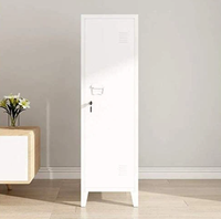 Armoire en acier à une porte GDLT, casier de rangement métallique, armoire à vêtements autoportante, moderne, pour la maison ou le bureau