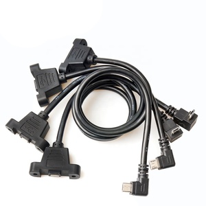 Libre de la muestra de encargo <span class=keywords><strong>Micro</strong></span> <span class=keywords><strong>usb</strong></span> macho a <span class=keywords><strong>micro</strong></span> <span class=keywords><strong>usb</strong></span> hembra de montaje en panel de carga de datos <span class=keywords><strong>cable</strong></span> de extensión con bloqueo tornillo - Product Image 4