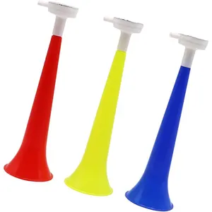 Colorido plástico Vuvuzela fútbol ventiladores cuerno para eventos deportivos celebración