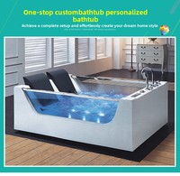 Baignoire à remous intérieure moderne et simple, avec contrôle de température précis, design multifonctionnel, confortable et pratique.