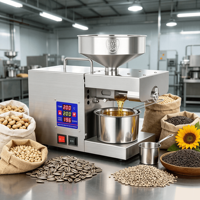 Presse à huile commerciale compacte automatique à froid, extracteur d'huile haute efficacité pour arachides et graines de tournesol, mini-presse à huile