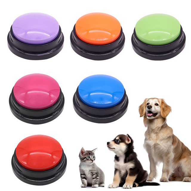 Voice Recording Button Dog Buttons for Communication 30 Seconds Record&Playback Pet Speech Interactivity Training Buttons