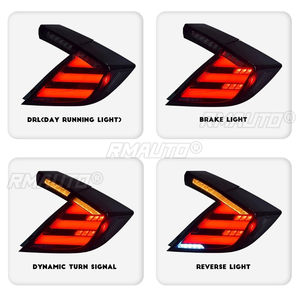 Para Honda Civic hatchback 2016-2021, luz diurna LED, luz antiniebla impermeable, conjunto de luces traseras para coche, kit de carrocería - Product Image 3
