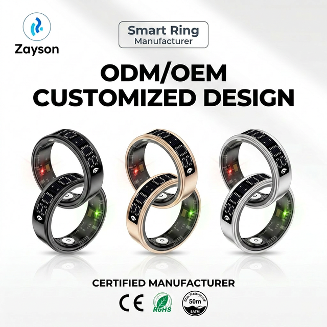 Wholesale Custom Logo AMOLED Smart Ring Health Tracke Heart Rate Blood Oxygen Sleep Monitor Stainless Steel 5-10 Days App Contro