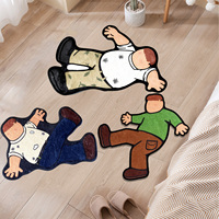 Tapis personnalisés imprimés antidérapants avec des personnages d'anime, des chaussures de dessin animé, une forme moderne, un tapis design, un tapis d'appoint, des tapis d'anime