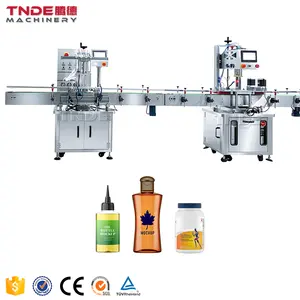 TNDE Magnetic Pump Glass Bottle Water Automatic Fluid Perfume Liquid Soap Filling Machines With Conveyor