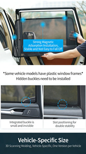 Juego de 7 Parasoles Magnéticos para Ventanas de Coche, Bloqueadores Solares de Primera Calidad para Ventanas Laterales, Mantiene el Coche Fresco en Verano, Fácil de Instalar y Retirar - Product Image 4