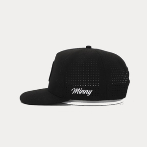 OEM Waterproof 5 Panel Black Golf <b>Hat</b> Perforated Snapback Baseball Cap Rope <b>Hat</b> Premium With Custom Logo for Men <b>Water</b> <b>Proof</b> - Product Image 3