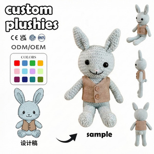 Fabricante de Peluches Personalizados, MOQ Bajo, Lindos Peluches con Patas de Puntos, Regalos de San Valentín, Peluche Realista Azul Claro Personalizado - Product Image 6