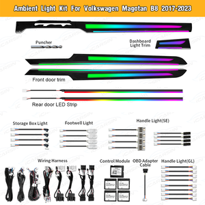 Illuminazione Ambientale Dinamica per Interni VW <span class=keywords><strong>Arteon</strong></span> e <span class=keywords><strong>Passat</strong></span> B8, Accessori di Aggiornamento con Luci LED d'Atmosfera - Product Image 2