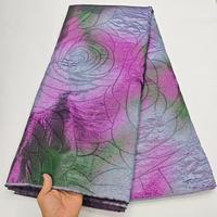 Dernier tissu en dentelle jacquard brodé coloré à prix réduit