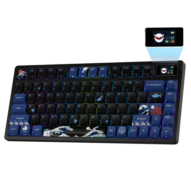 XVX L75 PRO Mechanical  Keyboard Aluminum Gateron Black RGB Backlit Wireless Programmable Low Profile Gaming Keyboard for PC