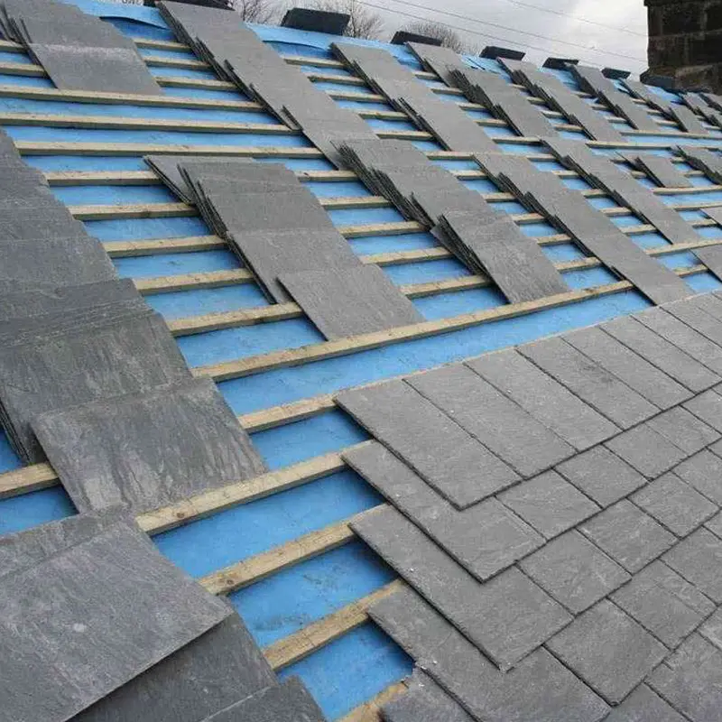 Ardoise renk doğal siyah düşük kalsiyum solmayan çatı çatı kayrak kiremit