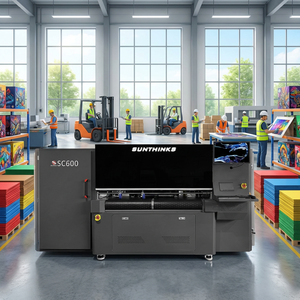 Imprimante numérique industrielle Sunthinks SC600 entièrement automatique à passage unique, solution d'impression numérique pour ligne d'emballage en carton ondulé - Product Image 1