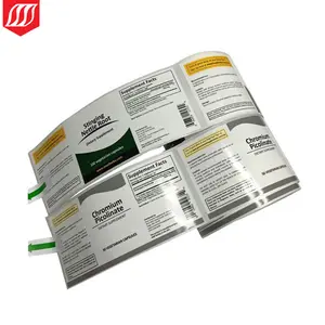 customized self adhesive waterproof roll label for healthcare product