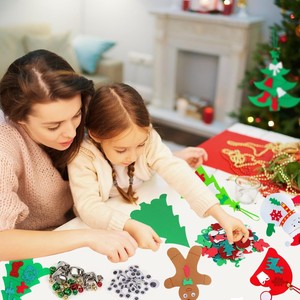 Kit de décoration <span class=keywords><strong>en</strong></span> feutre DIY, ornements suspendus de dessins animés, étiquettes de Noël pour fêtes d'enfants, pendentifs créatifs faits à la main pour les fêtes - Product Image 5
