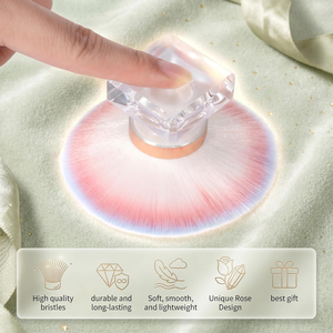 2 brosses à poussière pour ongles, brosse rose pour enlever la poudre à ongles - Product Image 3