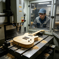 Pièces de guitare électrique personnalisées usinées CNC avec précision : corps de guitare, boutons de pont et quincaillerie pour personnalisation OEM