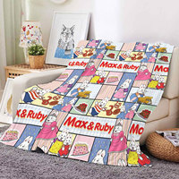 Couverture en flanelle à carreaux motif lapin mignon, imprimé floral, dessin animé, douce et confortable, pour canapé, voiture, voyage, cadeau de Noël d'hiver