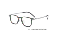 Lunettes à monture en titane, carrées, en acétate transparent, multicolores, légères et polyvalentes pour le travail et le quotidien