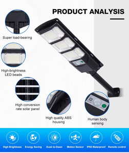 Çin Toptan Satış Yüksek Lümenli IP66 Su Geçirmez Yol Güneş Enerjili Sokak Lambası 200W-500W Hepsi Bir Arada LED Lityum Pil 2 Yıl Garantili - Product Image 2