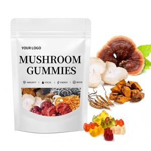 Gummies aux champignons OEM/ODM : Complément alimentaire nootropique pour <span class=keywords><strong>le</strong></span> cerveau, pour les végétaliens, avec <span class=keywords><strong>Lion</strong></span>'s Mane, Reishi, Chaga - Product Image 2