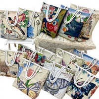 Tas Selempang Bordir Jacquard Dua Sisi, Tas Tote/Mommy Kasual Trendy Wanita Berkapasitas Besar