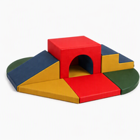 Équipement de jeu intérieur pour la petite enfance : Toboggan combiné rembourré en bois – Fourniture directe usine – Outils éducatifs