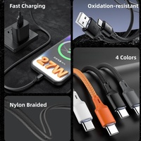 Vente en gros d'usine 1m 2m 60W Câble de charge rapide USB-C vers USB-C tressé pour iPhone 15/16 iPad Câble USB-C