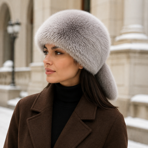 Gorro Ushanka ruso de piel sintética para mujer al por mayor, gorro de aviador de felpa cálido para invierno con orejeras, gorro Lei Feng de piel sintética - Product Image 2