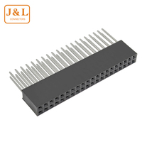 Connecteur en laiton et nylon plaqué or FH2.54-40P 10A, 40 voies, pas de 2,54 mm, double rangée, type DIP, pour câblage, 2*20P L23.5