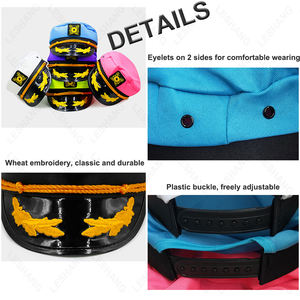 หมวกกัปตันเรือยอร์ชสำหรับผู้ใหญ่,หมวกสีขาวหมวกกัปตันปักลายกองทัพเรือนาวิกโยธิน - Product Image 6