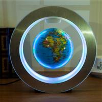 Lámpara de escritorio con globo de levitación magnética, Globo flotante con mapa del mundo LED, decoración para el hogar, regalo