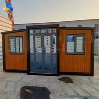 Conteneur modulaire préfabriqué en panneaux sandwich extensibles pour maison d'hôtes, hôtel et espaces d'hébergement supplémentaires