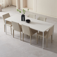 Ensemble de table à manger extensible de luxe italienne à 6 chaises, en marbre et métal, pour 8 personnes, 14 places, noir, meubles pour la maison et l'hôtel