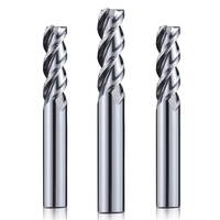 Fraise carrée en carbure de tungstène Lucas HRC55 à 3 dents, non revêtue, personnalisable ODM/OEM, pour machines-outils CNC, pour l'aluminium