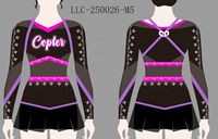 Uniformes de cheerleading en tissu à manches longues, personnalisés OEM, avec strass étincelants, costumes avec nœuds, logo gratuit