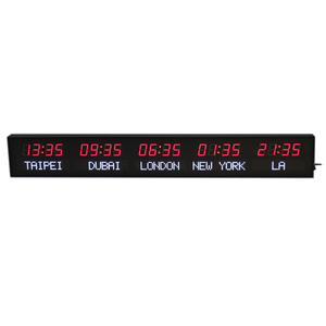 <span class=keywords><strong>Reloj</strong></span> <span class=keywords><strong>de</strong></span> pared LED <span class=keywords><strong>de</strong></span> alta precisión con 5 nombres <span class=keywords><strong>de</strong></span> ciudades, zonas horarias mundiales, calibración WIFI y pantalla <span class=keywords><strong>de</strong></span> 1.8 pulgadas. - Product Image 2