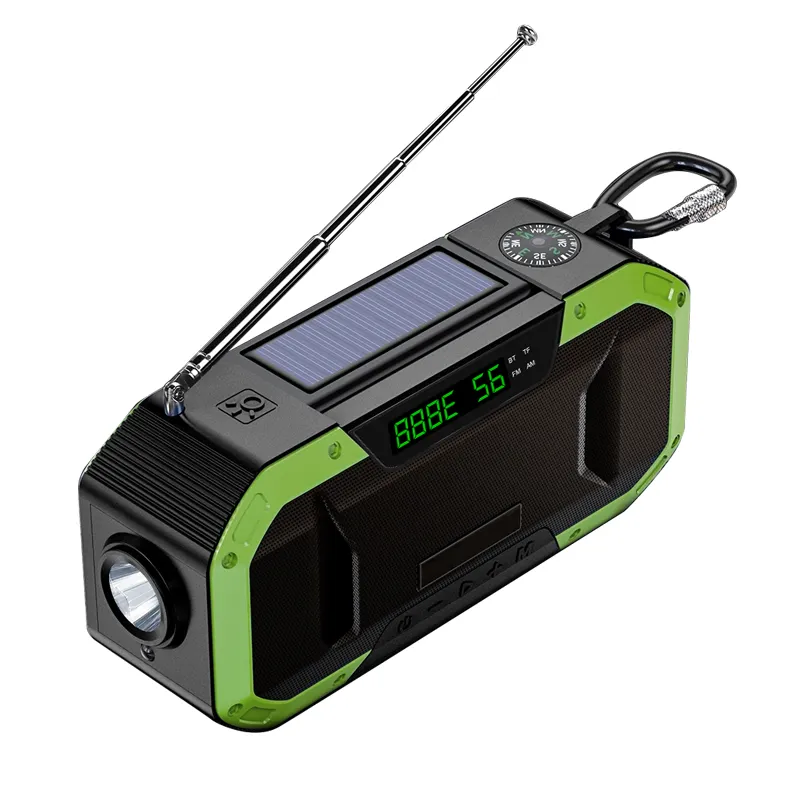 Portable 5000 mAh Power Bank Solar Crank AM/FM/NOAA Emergency 3 in 1 Portable Solar Outdoor Radio