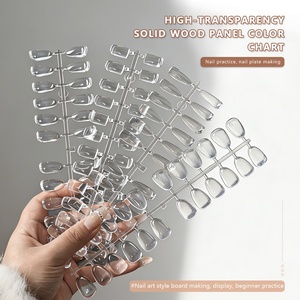 Set da 120/240/320 pz. per unghie: Espositore per smalto gel trasparente a <span class=keywords><strong>colori</strong></span> naturali, tavoletta ovale/quadrata per campionario <span class=keywords><strong>colori</strong></span>, cartella <span class=keywords><strong>colori</strong></span> per nail art - Product Image 2